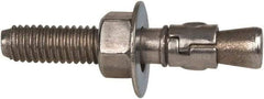 Powers Fasteners - 3/8" Diam, 3/8" Drill, 2-1/4" OAL, 3-3/8" Min Embedment Wedge Expansion Concrete Anchor - 316 Stainless Steel, Hex Nut Head, Hex Drive, 1-1/4" Thread Length - USA Tool & Supply