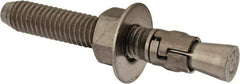 Powers Fasteners - 3/8" Diam, 3/8" Drill, 2-3/4" OAL, Wedge Expansion Concrete Anchor - 316 Stainless Steel, Hex Nut Head, Hex Drive, 1-5/8" Thread Length - USA Tool & Supply