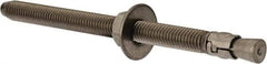 Powers Fasteners - 1/2" Diam, 1/2" Drill, 7" OAL, 7/8" Min Embedment Wedge Expansion Concrete Anchor - 316 Stainless Steel, Hex Nut Head, Hex Drive, 5-5/8" Thread Length - USA Tool & Supply