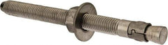 Powers Fasteners - 3/4" Diam, 3/4" Drill, 8-1/2" OAL, 1-3/4" Min Embedment Wedge Expansion Concrete Anchor - 316 Stainless Steel, Hex Nut Head, Hex Drive, 6-5/8" Thread Length - USA Tool & Supply