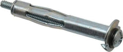 Powers Fasteners - 1/8" Screw, 5/16" Diam, 2-1/4" Long, 5/8 to 1" Thick, Sleeve Drywall & Hollow Wall Anchor - 5/16" Drill, Zinc Plated, Steel, Grade 5, Use in Concrete, & Masonry, Drywall, Plywood & Wallboard - USA Tool & Supply