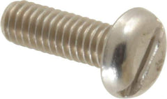 Value Collection - M4x0.70 Metric Coarse, 12mm Length Under Head Slotted Drive Machine Screw - Pan Head, Grade 18-8 Stainless Steel, Uncoated, Without Washer - USA Tool & Supply