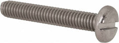 Value Collection - M4x0.70 Metric Coarse, 25mm Length Under Head Slotted Drive Machine Screw - Pan Head, Grade 18-8 Stainless Steel, Uncoated, Without Washer - USA Tool & Supply
