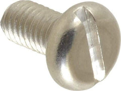Value Collection - M6x1.00 Metric Coarse, 12mm Length Under Head Slotted Drive Machine Screw - Pan Head, Grade 18-8 Stainless Steel, Uncoated, Without Washer - USA Tool & Supply