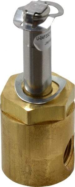 Parker - 1/4" Port, Two Way, Direct Acting, Brass Solenoid Valve - Normally Closed, 140 Max PSI, NBR Seal - USA Tool & Supply