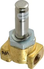 Parker - 1/4" Port, Two Way, Direct Acting, Brass Solenoid Valve - Normally Closed, 150 Max PSI, NBR Seal - USA Tool & Supply