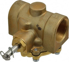 Parker - 1-1/2" Port, Two Way, Piloted Diaphragm, Brass Solenoid Valve - Normally Closed, 50 Max PSI, EPDM Seal - USA Tool & Supply
