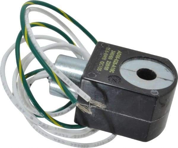 Parker - 240 Volt, 18 Coil Lead Length, Class F, Solenoid Coil - 6.0 Watt, NEMA 4X Enclosure, Use with Parker Skinner Gold Ring Series Valves - USA Tool & Supply