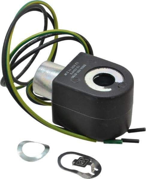 Parker - 12 Volt, 18 Coil Lead Length, Class F, Solenoid Coil - 11.5 Watt, NEMA 4X Enclosure, Use with Parker Skinner Gold Ring Series Valves - USA Tool & Supply