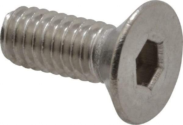 Value Collection - M4x0.70 Metric Coarse Hex Socket Drive, 90° Flat Screw - Grade 18-8 Stainless Steel, Fully Threaded, 10mm OAL - USA Tool & Supply