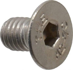Value Collection - M5x0.80 Metric Coarse Hex Socket Drive, 90° Flat Screw - Grade 18-8 Stainless Steel, Fully Threaded, 8mm OAL - USA Tool & Supply