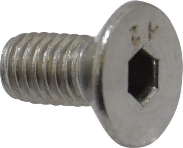 Value Collection - M5x0.80 Metric Coarse Hex Socket Drive, 90° Flat Screw - Grade 18-8 Stainless Steel, Fully Threaded, 10mm OAL - USA Tool & Supply