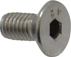 Value Collection - M5x0.80 Metric Coarse Hex Socket Drive, 90° Flat Screw - Grade 18-8 Stainless Steel, Fully Threaded, 10mm OAL - USA Tool & Supply