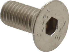 Value Collection - M5x0.80 Metric Coarse Hex Socket Drive, 90° Flat Screw - Grade 18-8 Stainless Steel, Fully Threaded, 12mm OAL - USA Tool & Supply