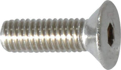Value Collection - M5x0.80 Metric Coarse Hex Socket Drive, 90° Flat Screw - Grade 18-8 Stainless Steel, Fully Threaded, 16mm OAL - USA Tool & Supply