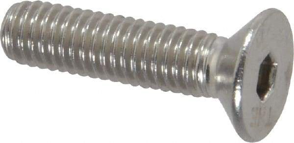 Value Collection - M5x0.80 Metric Coarse Hex Socket Drive, 90° Flat Screw - Grade 18-8 Stainless Steel, Fully Threaded, 20mm OAL - USA Tool & Supply