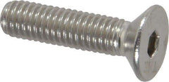 Value Collection - M5x0.80 Metric Coarse Hex Socket Drive, 90° Flat Screw - Grade 18-8 Stainless Steel, Fully Threaded, 20mm OAL - USA Tool & Supply