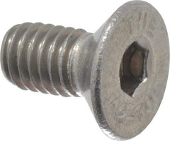 Value Collection - M6x1.00 Metric Coarse Hex Socket Drive, 90° Flat Screw - Grade 18-8 Stainless Steel, Fully Threaded, 12mm OAL - USA Tool & Supply