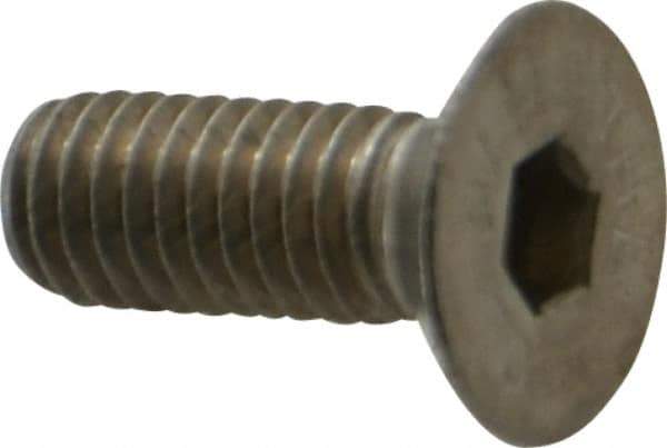 Value Collection - M6x1.00 Metric Coarse Hex Socket Drive, 90° Flat Screw - Grade 18-8 Stainless Steel, Fully Threaded, 16mm OAL - USA Tool & Supply