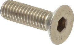 Value Collection - M6x1.00 Metric Coarse Hex Socket Drive, 90° Flat Screw - Grade 18-8 Stainless Steel, Fully Threaded, 20mm OAL - USA Tool & Supply
