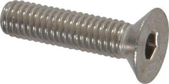 Value Collection - M6x1.00 Metric Coarse Hex Socket Drive, 90° Flat Screw - Grade 18-8 Stainless Steel, Partially Threaded, 25mm OAL - USA Tool & Supply