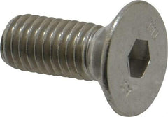 Value Collection - M8x1.25 Metric Coarse Hex Socket Drive, 90° Flat Screw - Grade 18-8 Stainless Steel, Fully Threaded, 20mm OAL - USA Tool & Supply