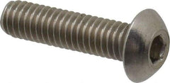 Value Collection - M4x0.70 Metric Coarse Hex Socket Drive, Button Screw - Grade 18-8 Stainless Steel, Fully Threaded, 16mm Length Under Head - USA Tool & Supply