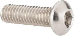 Value Collection - M6x1.00 Metric Coarse Hex Socket Drive, Button Screw - Grade 18-8 Stainless Steel, Fully Threaded, 20mm Length Under Head - USA Tool & Supply