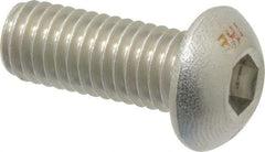 Value Collection - M8x1.25 Metric Coarse Hex Socket Drive, Button Screw - Grade 18-8 Stainless Steel, Fully Threaded, 20mm Length Under Head - USA Tool & Supply