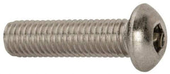 Value Collection - M8x1.25 Metric Coarse Hex Socket Drive, Button Screw - Grade 18-8 Stainless Steel, Partially Threaded, 30mm Length Under Head - USA Tool & Supply