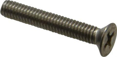 Value Collection - M4x0.70 Metric Coarse, 25mm OAL Phillips Drive Machine Screw - Flat Head, Grade 18-8 Stainless Steel, Uncoated, Without Washer - USA Tool & Supply