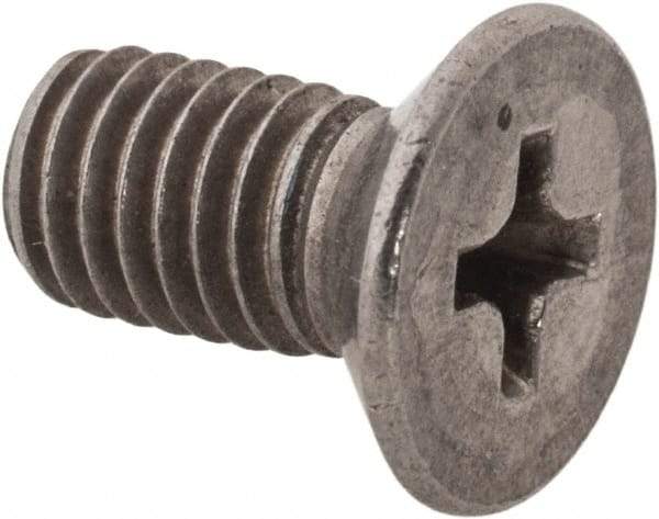 Value Collection - M5x0.80 Metric Coarse, 10mm OAL Phillips Drive Machine Screw - Flat Head, Grade 18-8 Stainless Steel, Uncoated, Without Washer - USA Tool & Supply