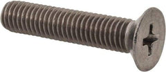 Value Collection - M5x0.80 Metric Coarse, 25mm OAL Phillips Drive Machine Screw - Flat Head, Grade 18-8 Stainless Steel, Uncoated, Without Washer - USA Tool & Supply