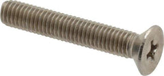 Value Collection - M5x0.80 Metric Coarse, 30mm OAL Phillips Drive Machine Screw - Flat Head, Grade 18-8 Stainless Steel, Uncoated, Without Washer - USA Tool & Supply