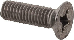 Value Collection - M6x1.00 Metric Coarse, 20mm OAL Phillips Drive Machine Screw - Flat Head, Grade 18-8 Stainless Steel, Uncoated, Without Washer - USA Tool & Supply