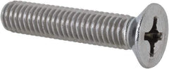 Value Collection - M6x1.00 Metric Coarse, 30mm OAL Phillips Drive Machine Screw - Flat Head, Grade 18-8 Stainless Steel, Uncoated, Without Washer - USA Tool & Supply