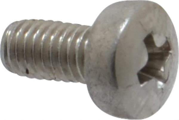 Value Collection - M3x0.50 Metric Coarse, 6mm Length Under Head Phillips Drive Machine Screw - Pan Head, Grade 18-8 Stainless Steel, Uncoated, Without Washer - USA Tool & Supply