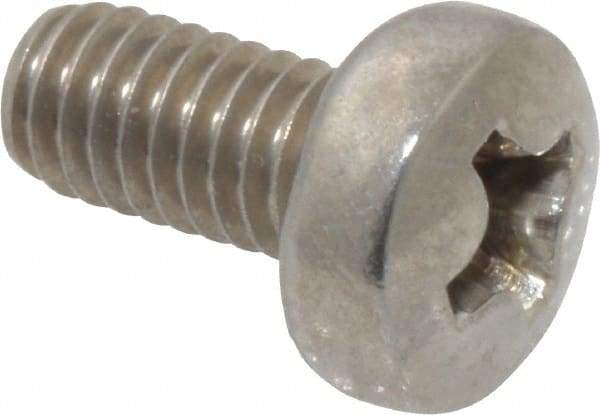 Value Collection - M4x0.70 Metric Coarse, 8mm Length Under Head Phillips Drive Machine Screw - Pan Head, Grade 18-8 Stainless Steel, Uncoated, Without Washer - USA Tool & Supply