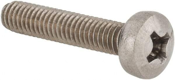 Value Collection - M4x0.70 Metric Coarse, 20mm Length Under Head Phillips Drive Machine Screw - Pan Head, Grade 18-8 Stainless Steel, Uncoated, Without Washer - USA Tool & Supply