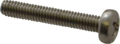Value Collection - M4x0.70 Metric Coarse, 25mm Length Under Head Phillips Drive Machine Screw - Pan Head, Grade 18-8 Stainless Steel, Uncoated, Without Washer - USA Tool & Supply