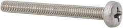 Value Collection - M4x0.70 Metric Coarse, 40mm Length Under Head Phillips Drive Machine Screw - Pan Head, Grade 18-8 Stainless Steel, Uncoated, Without Washer - USA Tool & Supply