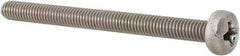 Value Collection - M4x0.70 Metric Coarse, 50mm Length Under Head Phillips Drive Machine Screw - Pan Head, Grade 18-8 Stainless Steel, Uncoated, Without Washer - USA Tool & Supply