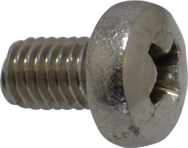 Value Collection - M5x0.80 Metric Coarse, 8mm Length Under Head Phillips Drive Machine Screw - Pan Head, Grade 18-8 Stainless Steel, Uncoated, Without Washer - USA Tool & Supply