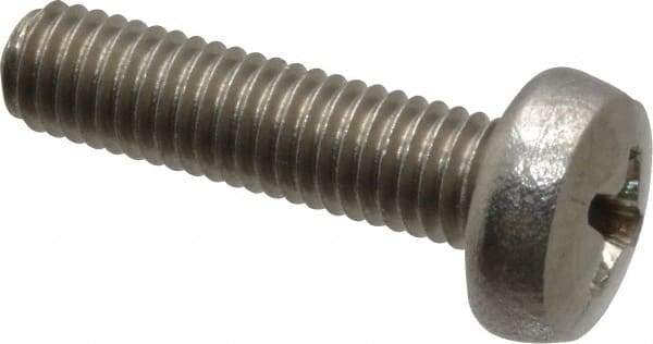 Value Collection - M5x0.80 Metric Coarse, 20mm Length Under Head Phillips Drive Machine Screw - Pan Head, Grade 18-8 Stainless Steel, Uncoated, Without Washer - USA Tool & Supply