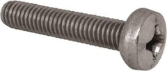 Value Collection - M6x1.00 Metric Coarse, 30mm Length Under Head Phillips Drive Machine Screw - Pan Head, Grade 18-8 Stainless Steel, Uncoated, Without Washer - USA Tool & Supply