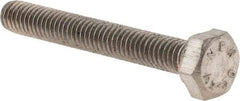 Value Collection - M4x0.70mm Metric Coarse, 30mm Length Under Head Hex Head Cap Screw - Fully Threaded, Grade 18-8 & Austenitic A2 Stainless Steel, 7mm Hex - USA Tool & Supply