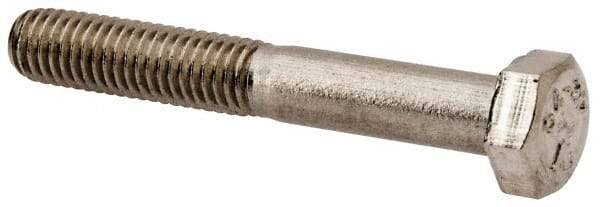 Value Collection - M5x0.80mm Metric Coarse, 35mm Length Under Head Hex Head Cap Screw - Partially Threaded, Grade 18-8 & Austenitic A2 Stainless Steel, 8mm Hex - USA Tool & Supply