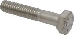 Value Collection - M6x1.00mm Metric Coarse, 30mm Length Under Head Hex Head Cap Screw - Partially Threaded, Grade 18-8 & Austenitic A2 Stainless Steel, 10mm Hex - USA Tool & Supply