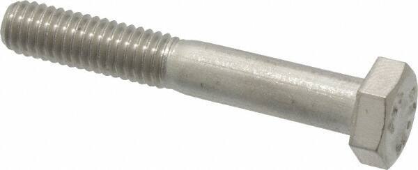 Value Collection - M6x1.00mm Metric Coarse, 40mm Length Under Head Hex Head Cap Screw - Partially Threaded, Grade 18-8 & Austenitic A2 Stainless Steel, 10mm Hex - USA Tool & Supply