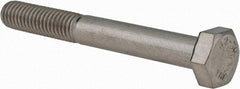 Value Collection - M6x1.00mm Metric Coarse, 50mm Length Under Head Hex Head Cap Screw - Partially Threaded, Grade 18-8 & Austenitic A2 Stainless Steel, 10mm Hex - USA Tool & Supply